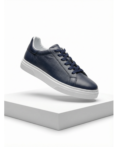 Cravate.tn | Sneakers Cuir bleu marine - Izem