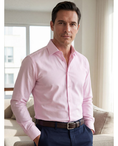 Cravate.tn | Chemise Col ouvert - Rose