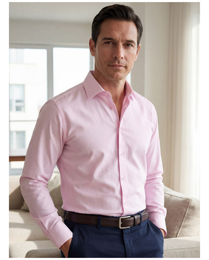 Cravate.tn | Chemise Col ouvert - Rose