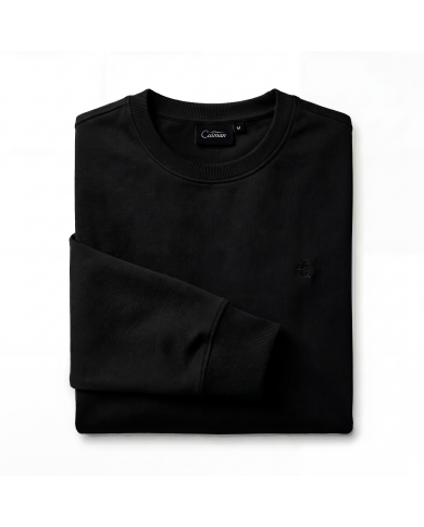 Cravate.tn | Pull col rond en coton - Noir