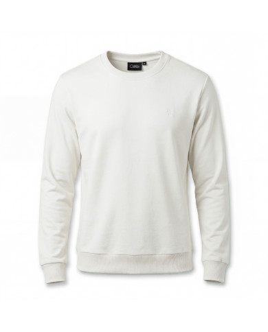 Cravate.tn | Pull col rond en coton - écru