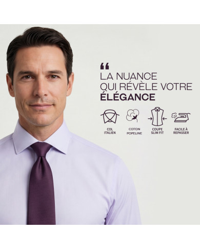 Cravate.tn | Chemise Col ouverte - Parme