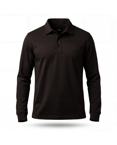 Polo homme coton - Marron foncé