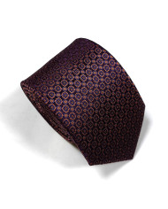 Cravate.tn | Cravate aubergine avec motifs fantaisie