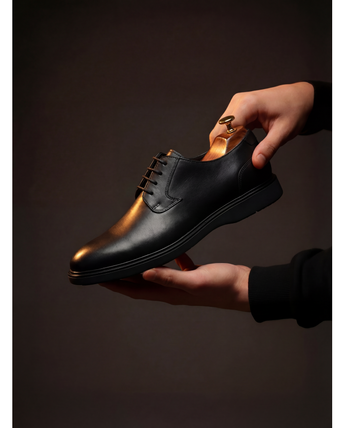 Chaussures Derbie Cuir Mileti- noir