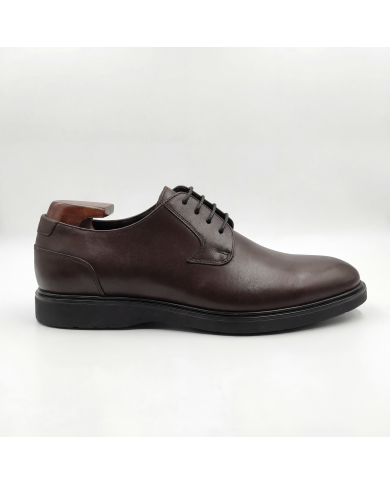 Chaussures Derbie Cuir Mileti- Marron foncé