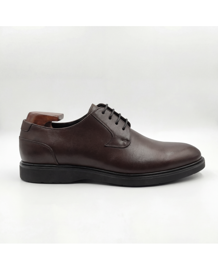 Chaussures Derbie Cuir Mileti- Marron foncé