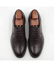 Chaussures Derbie Cuir Mileti- Marron foncé