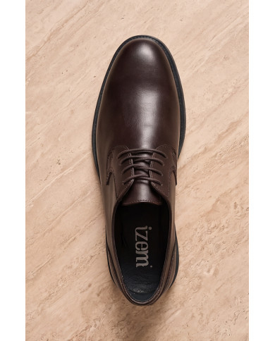 Chaussures Derbie Cuir Mileti- Marron foncé