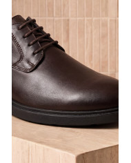 Chaussures Derbie Cuir Mileti- Marron foncé
