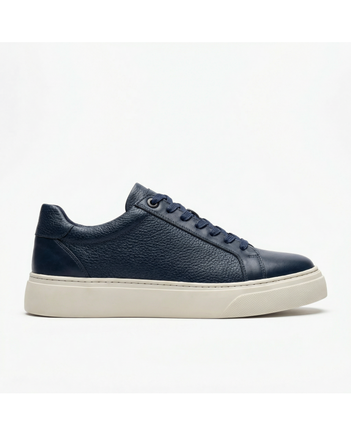 Cravate.tn |  Sneakers Cuir bleu marine