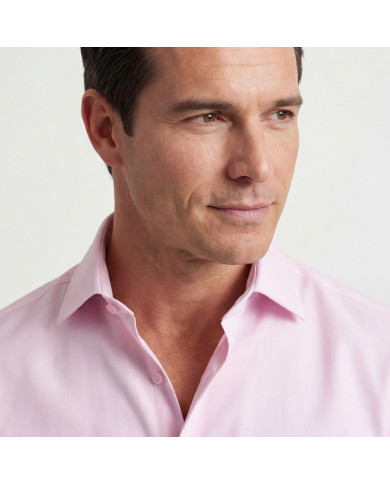 Cravate.tn | Chemise Col ouvert - Rose