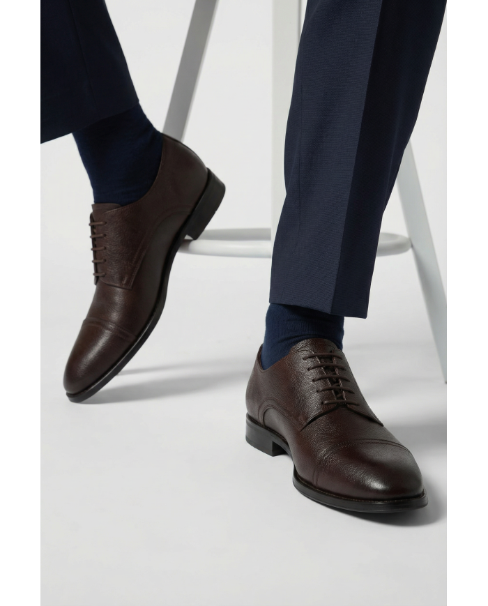 Cravate.tn | Chaussures oxford classique en marron togo