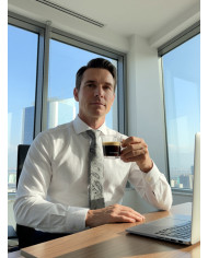 Cravate grise à motifs Paisley