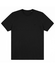 T-shirt noir col rond 100% coton