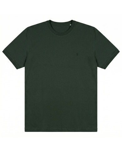 T-shirt vert olive col rond 100% coton