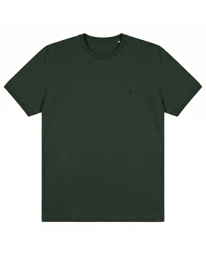 T-shirt vert olive col rond 100% coton