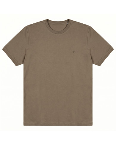 T-shirt Beige Taupe col rond 100% coton