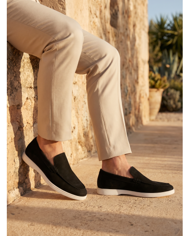 Mocassin homme en nubuck Noir