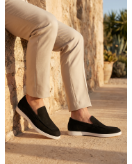 Mocassin homme en nubuck Noir