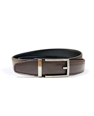 Ceinture en cuir marron avec boucle automatique