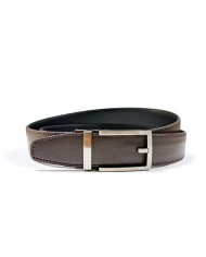 Ceinture en cuir marron avec boucle automatique