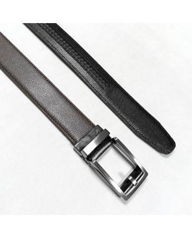 Ceinture en cuir marron avec boucle automatique