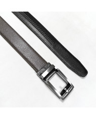 Ceinture en cuir marron avec boucle automatique