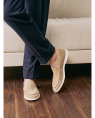 Mocassin homme en nubuck sable