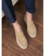 Mocassin homme en nubuck sable