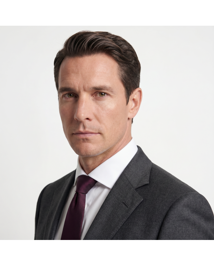 Cravate Burgandy faux uni