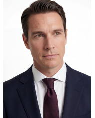 Cravate Burgandy faux uni