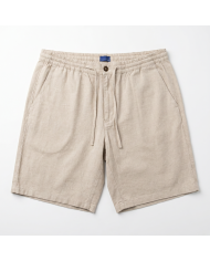 Cravate.tn | Bermuda lin avec cordon beige sable