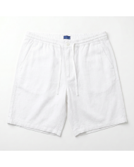 Bermuda lin avec cordon Blanc
