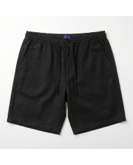 Bermuda lin avec cordon Noir