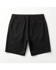 Bermuda lin avec cordon Noir