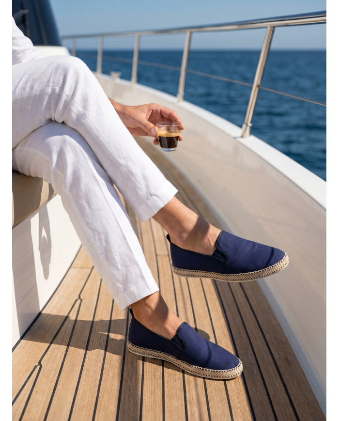 Cravate.tn | Espadrille Halfa bleu marine sans lacet