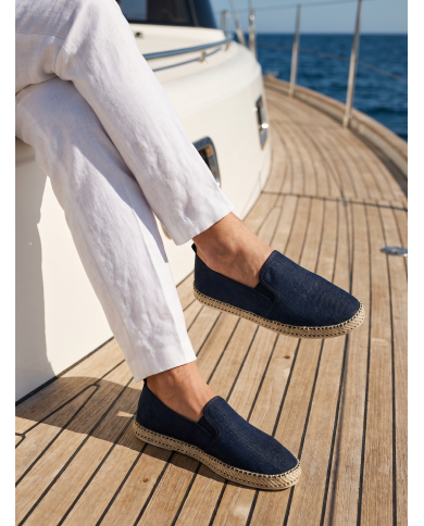 Cravate.tn | Espadrille Halfa bleu jeans sans lacet