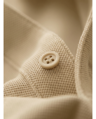 Polo piqué en beige