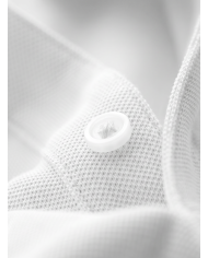 Polo en coton piqué blanc