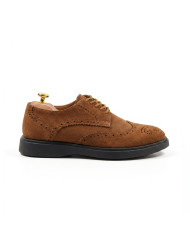 Chaussures Lorenzi en cuir daim : Camel