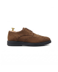 Chaussures Lorenzi en cuir daim : Marron clair