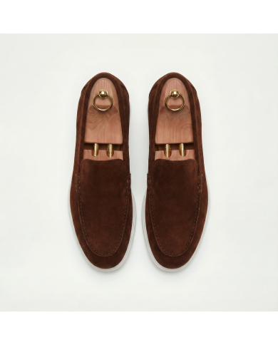 Mocassin homme en nubuck café