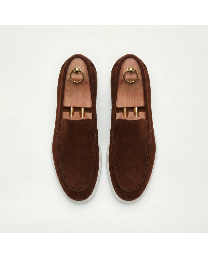 Mocassin homme en nubuck café