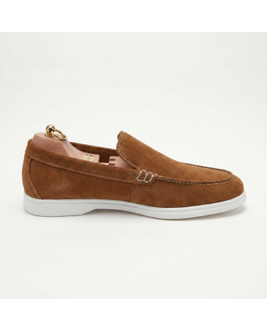 Mocassin homme en nubuck Camel