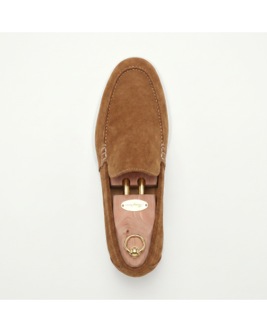 Mocassin homme en nubuck Camel