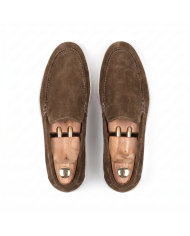Mocassin homme en nubuck marron clair