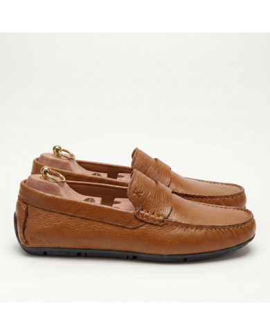 Mocassin 100% Cuir : Camel