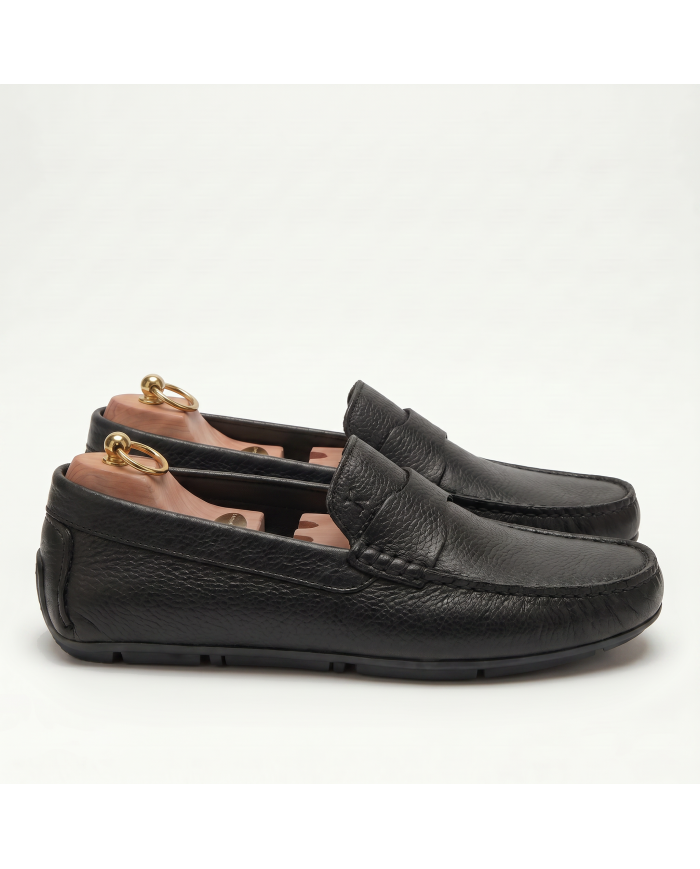 Mocassin 100% Cuir : Noir