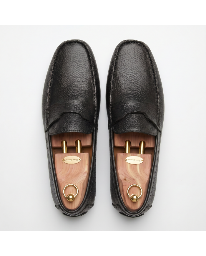Mocassin 100% Cuir : Noir